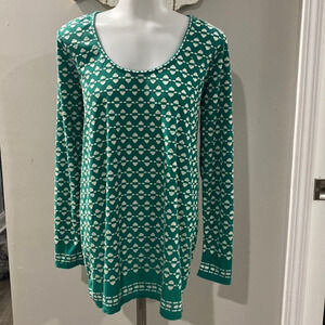NWT! Studio M Green‎ Printed Shirt